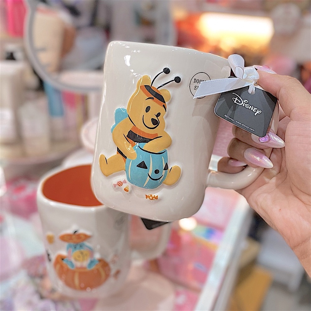 2 New Disney Autumn Winnie the Pooh and Eeyore Rae Dunn Mugs